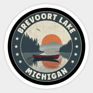 Brevoort Lake Michigan Sunset Sticker